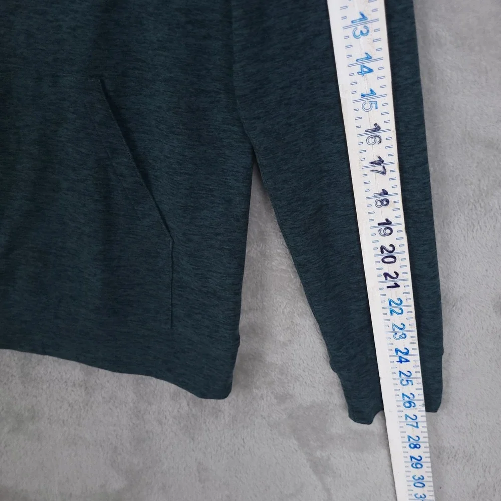 Outdoor Voices Hoodie S Soft Cloud Knit Blue Thumb Holes Kangaroo Pocket Popover